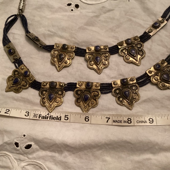 Vintage Middle Eastern Style Tiered Statement Necklace - Picture 5 of 7